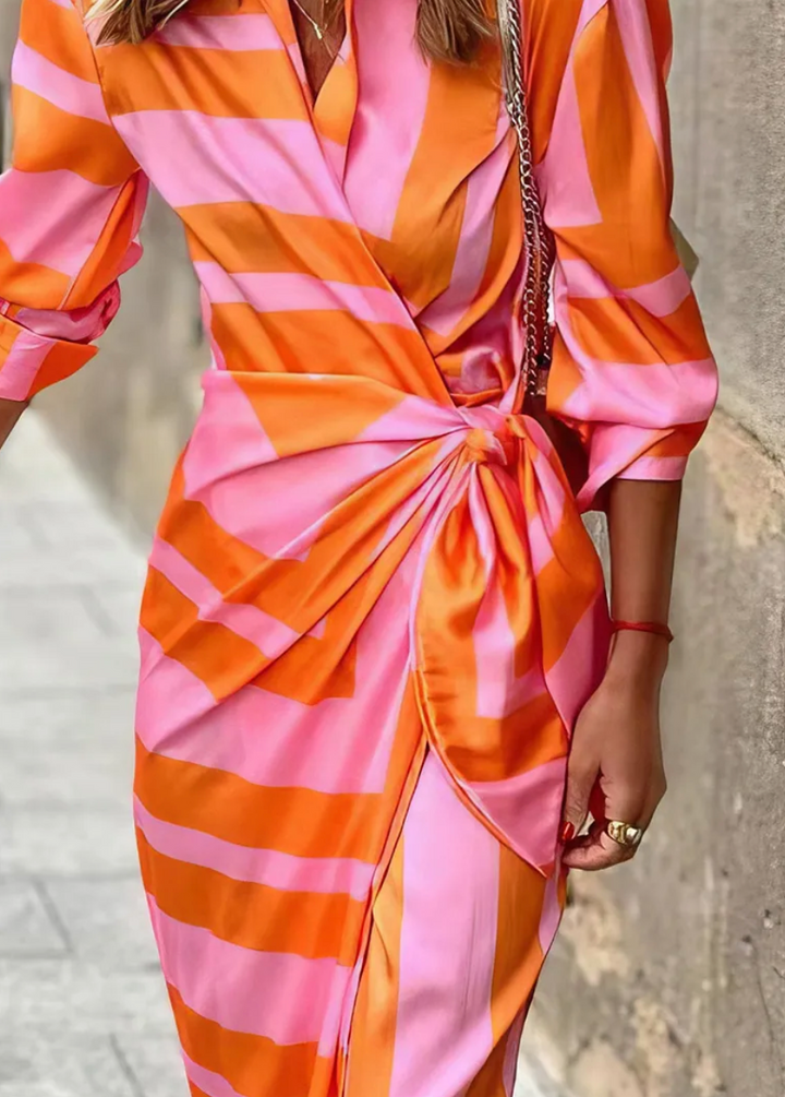 Reagan™ | Printed Wrap Maxi Dress