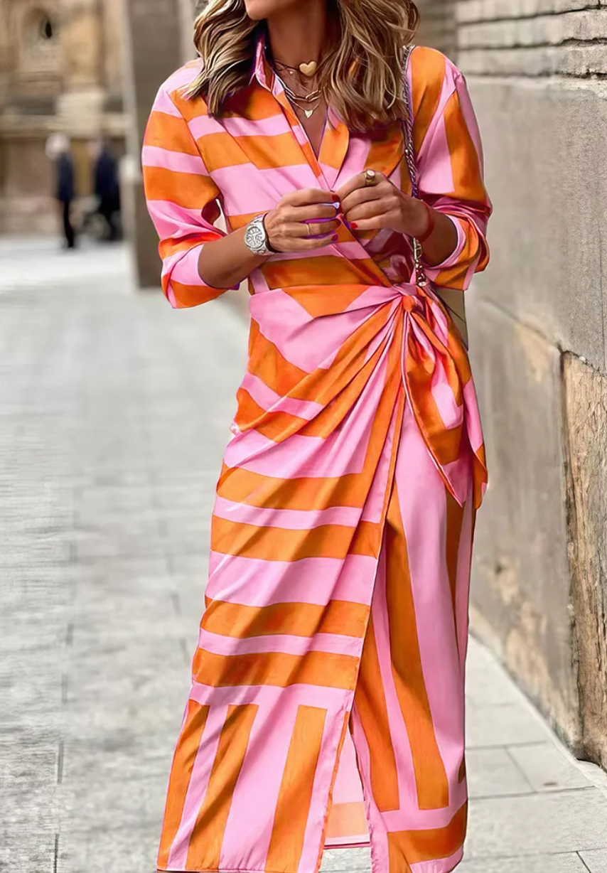 Reagan™ | Printed Wrap Maxi Dress