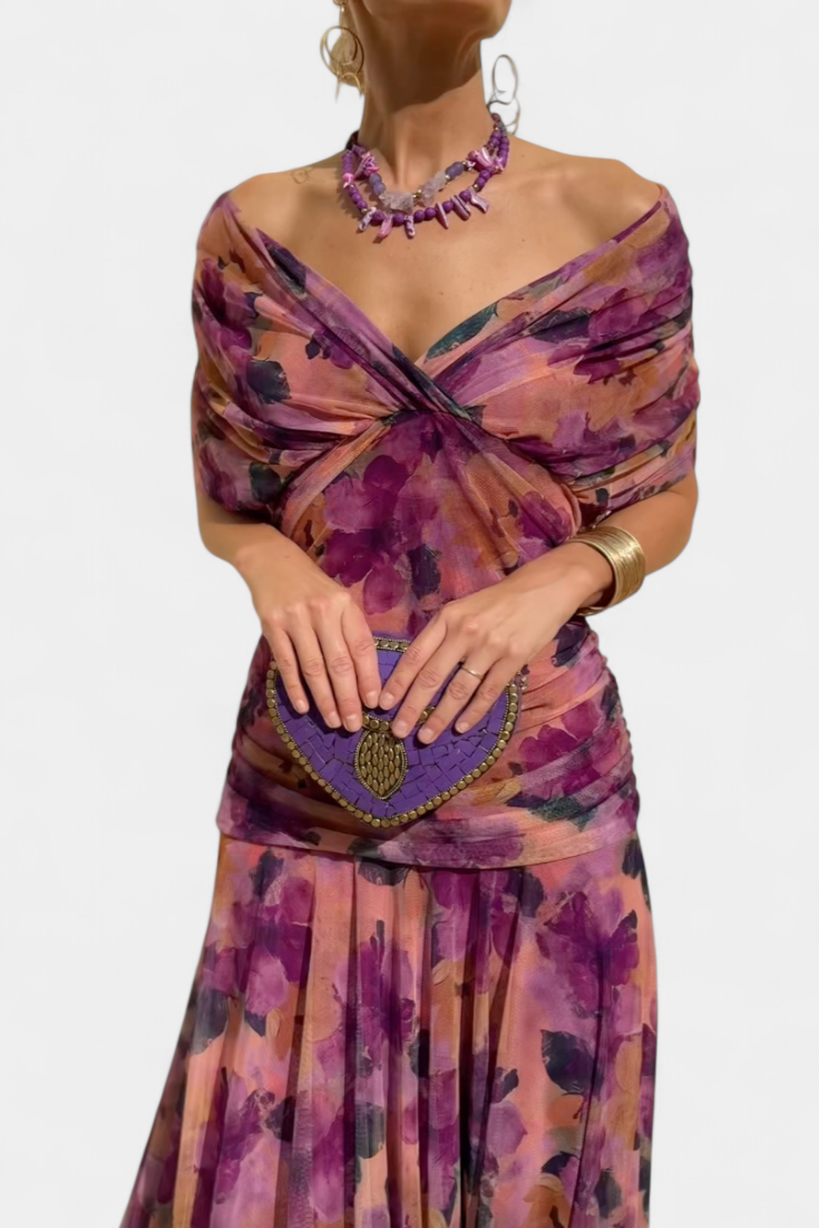 Meg™ | Floral V-Neck Maxi Dress