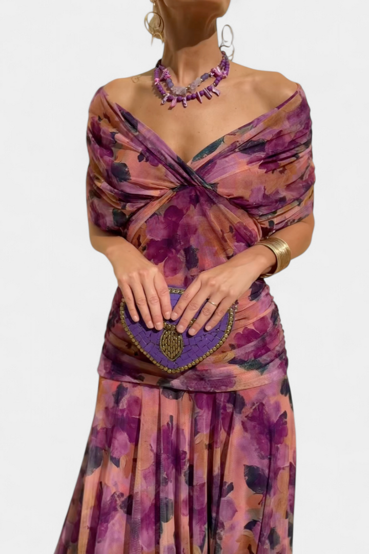 Meg™ | Floral V-Neck Maxi Dress