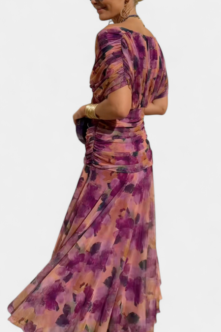 Meg™ | Floral V-Neck Maxi Dress