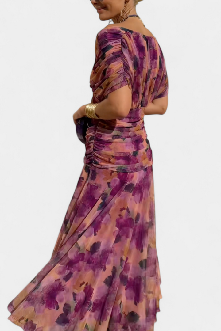 Meg™ | Floral V-Neck Maxi Dress