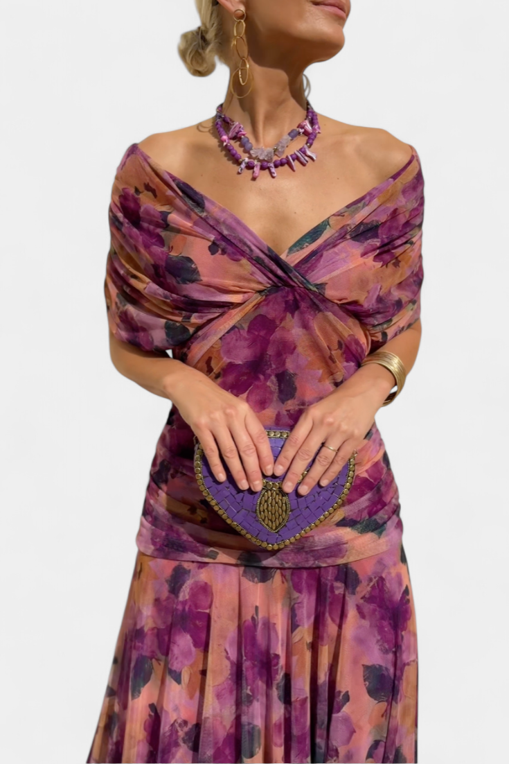 Meg™ | Floral V-Neck Maxi Dress