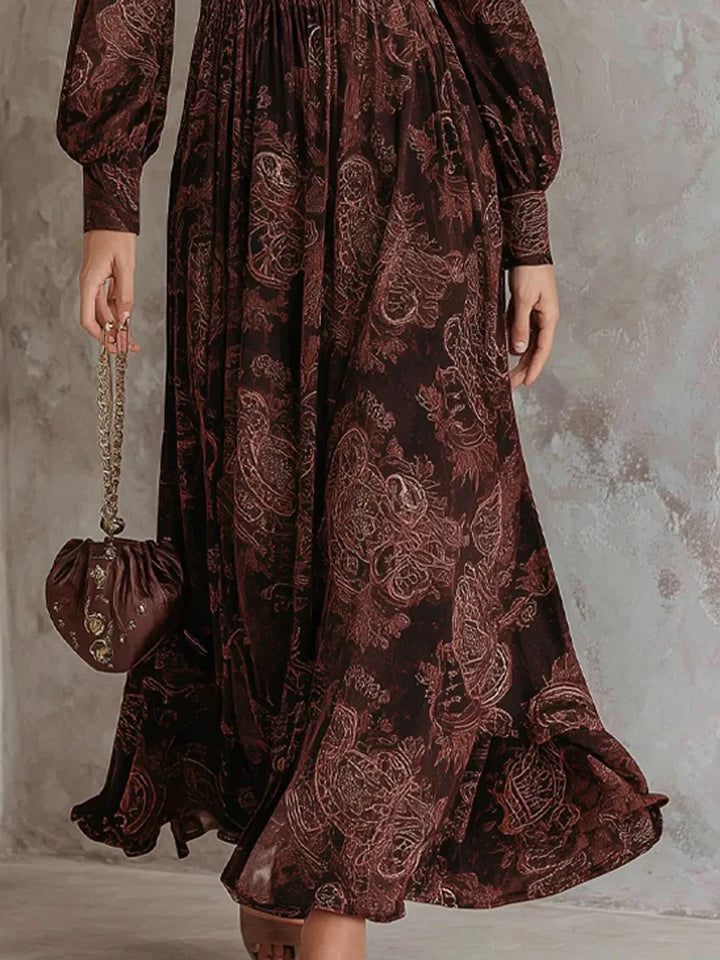 Emery™ | Vintage Print Maxi Dress