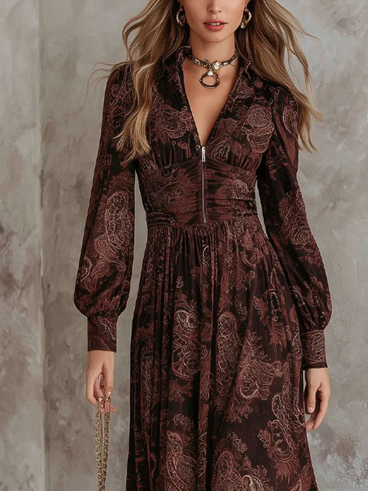 Emery™ | Vintage Print Maxi Dress