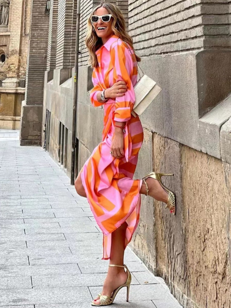 Reagan™ | Printed Wrap Maxi Dress