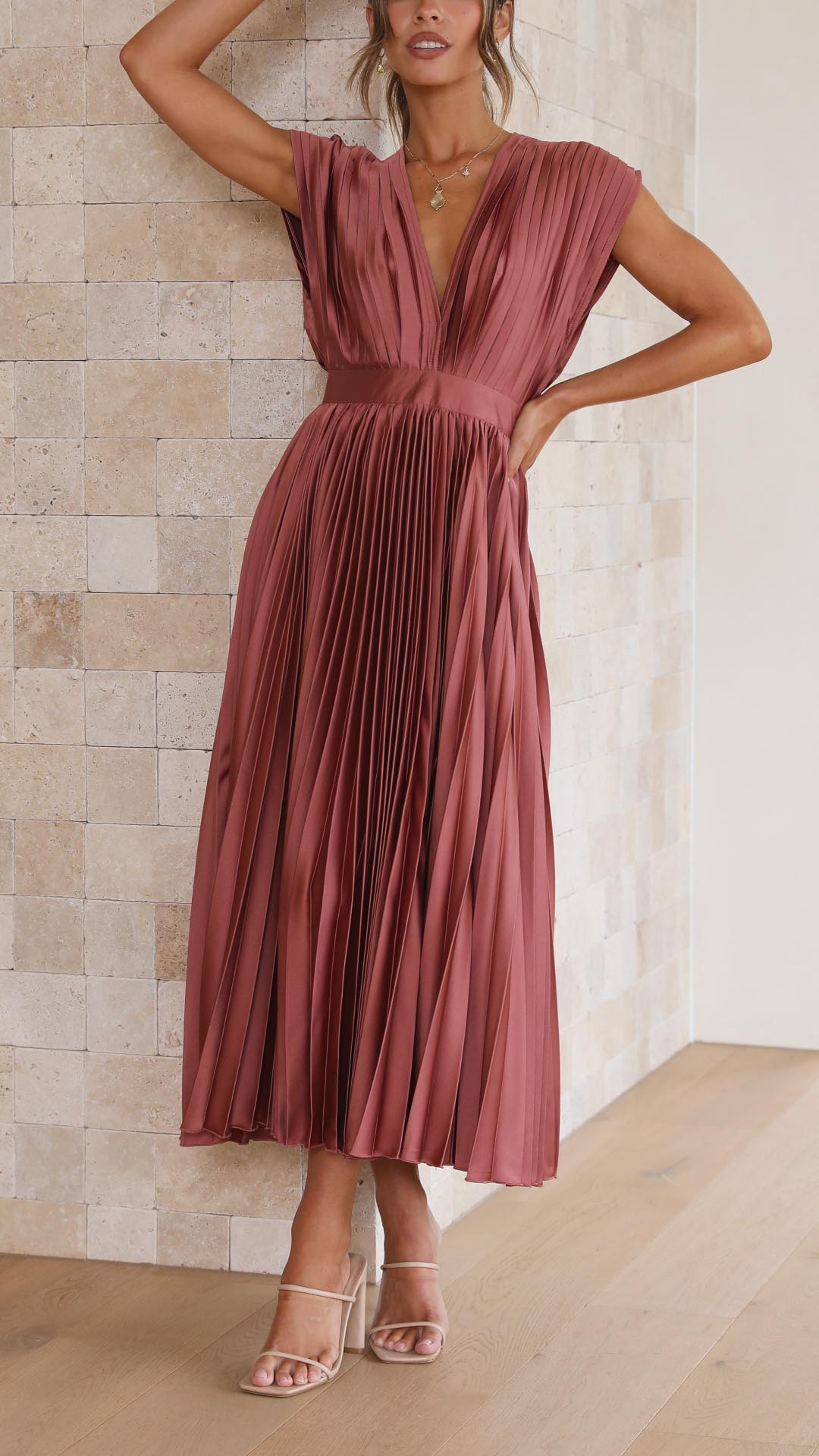 Carol™ | Pleated Flowing Maxi