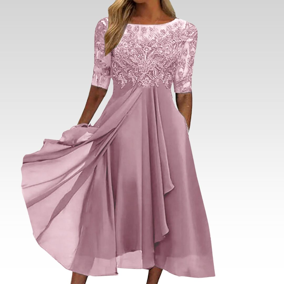 Pam™ | Elegant Lace Midi Dress