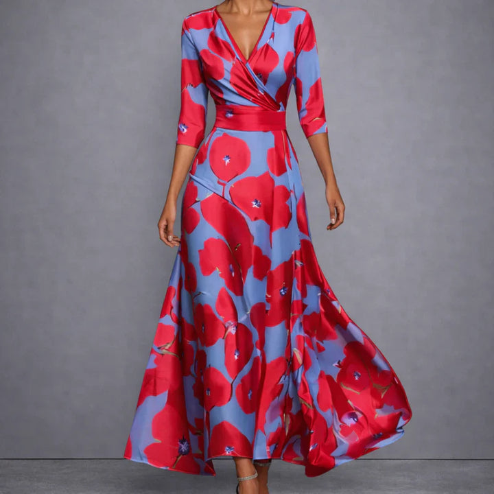 CALLA | Sculpting Floral Maxi Dress for Elegant Confidence