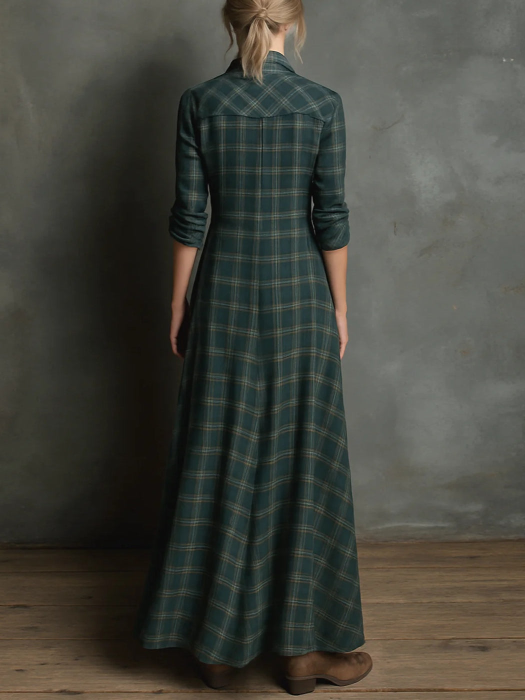 Cassandra | Long Checkered Dress
