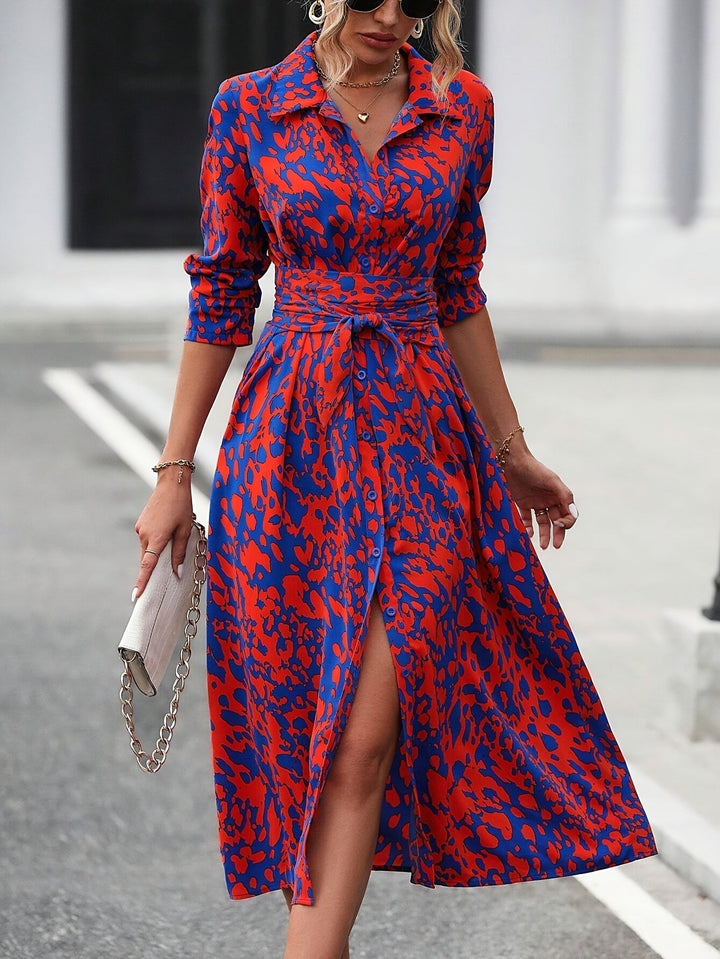 Lindsay™ | Geometric Shirt Dress