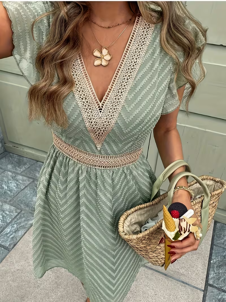 Dylan™ | Refined Lace Trim Dress