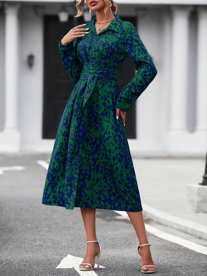 Lindsay™ | Geometric Shirt Dress