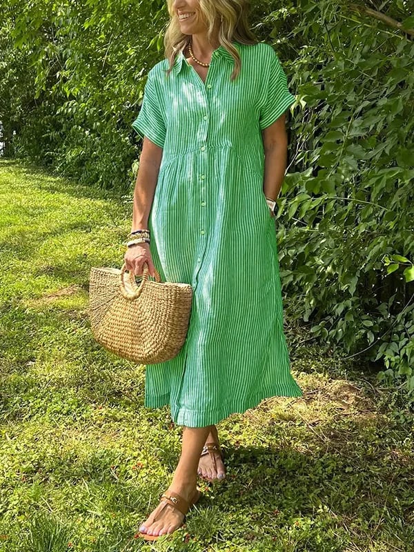 Morgan™ | Striped Shirt Maxi Dress