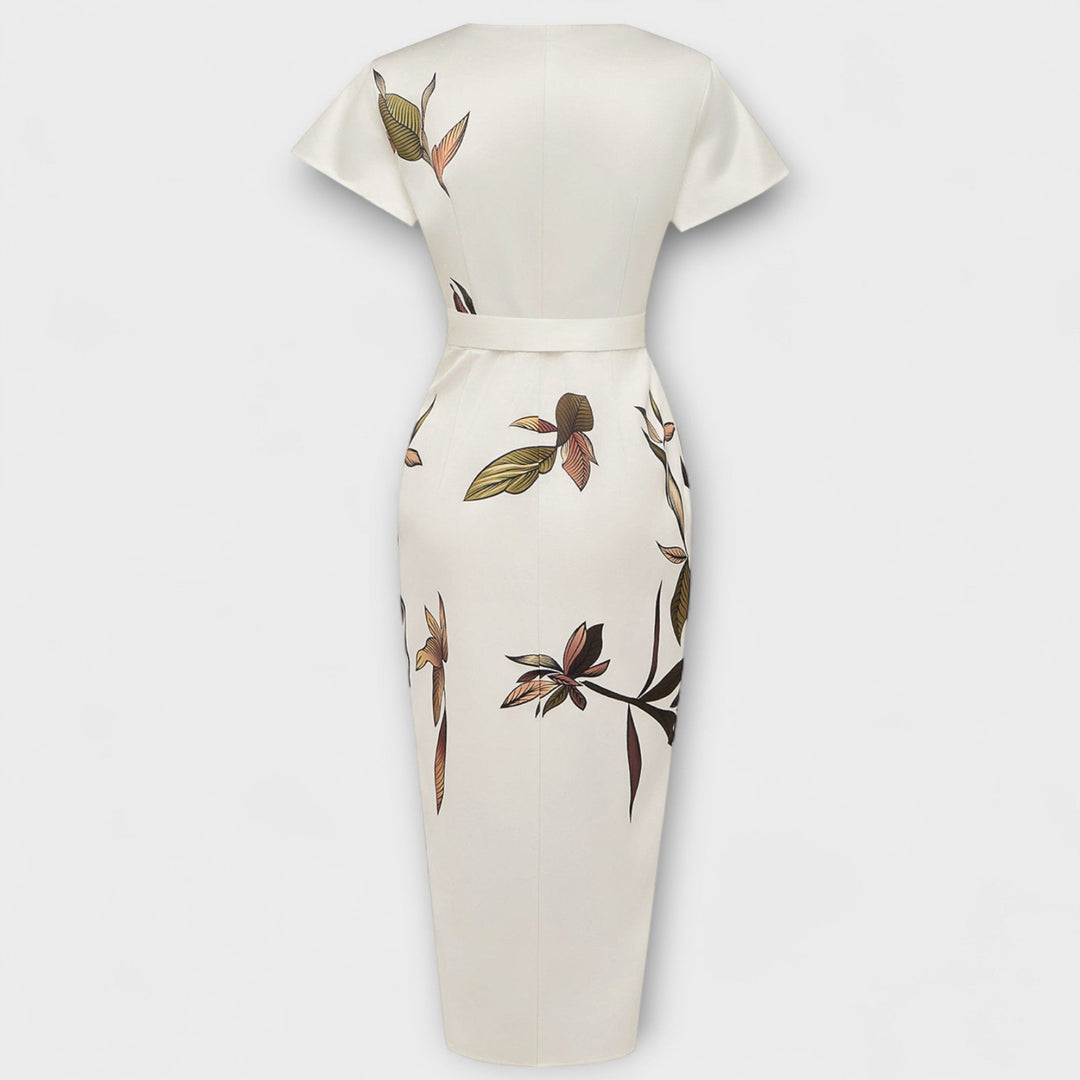 Elegant Satin Wrap Dress