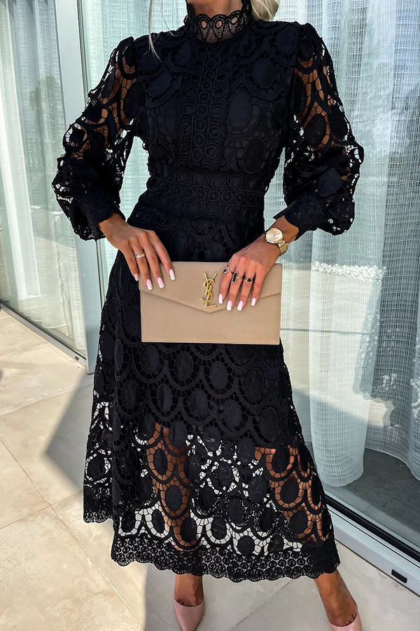 Maxine™ | Romantic Lace Midi Dress
