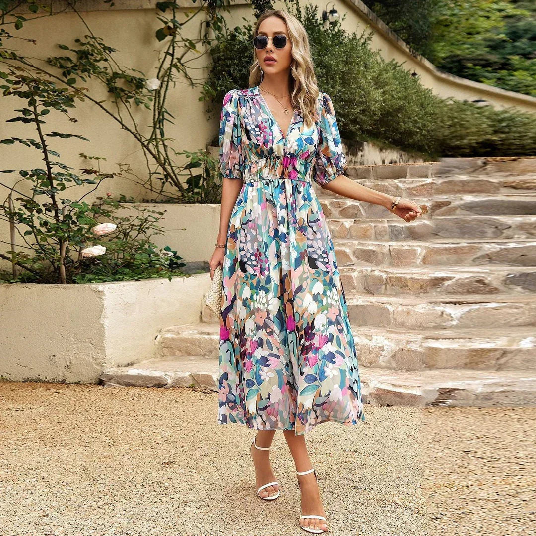 Kitty™ | V-Neck Elegant Maxi Dress