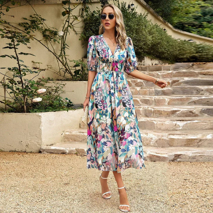 Kitty™ | V-Neck Elegant Maxi Dress