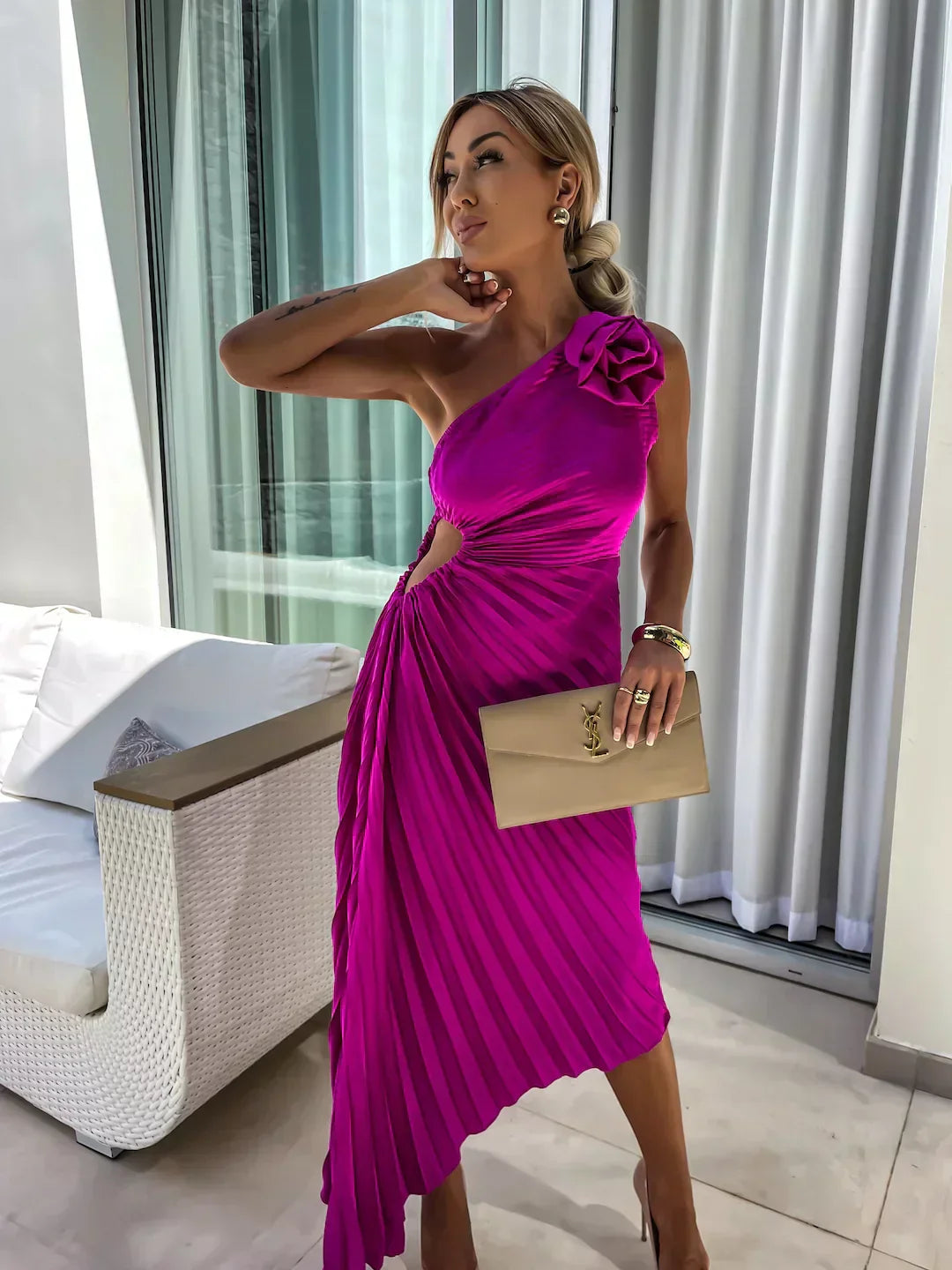 Aida™ | One-Shoulder Floral Maxi