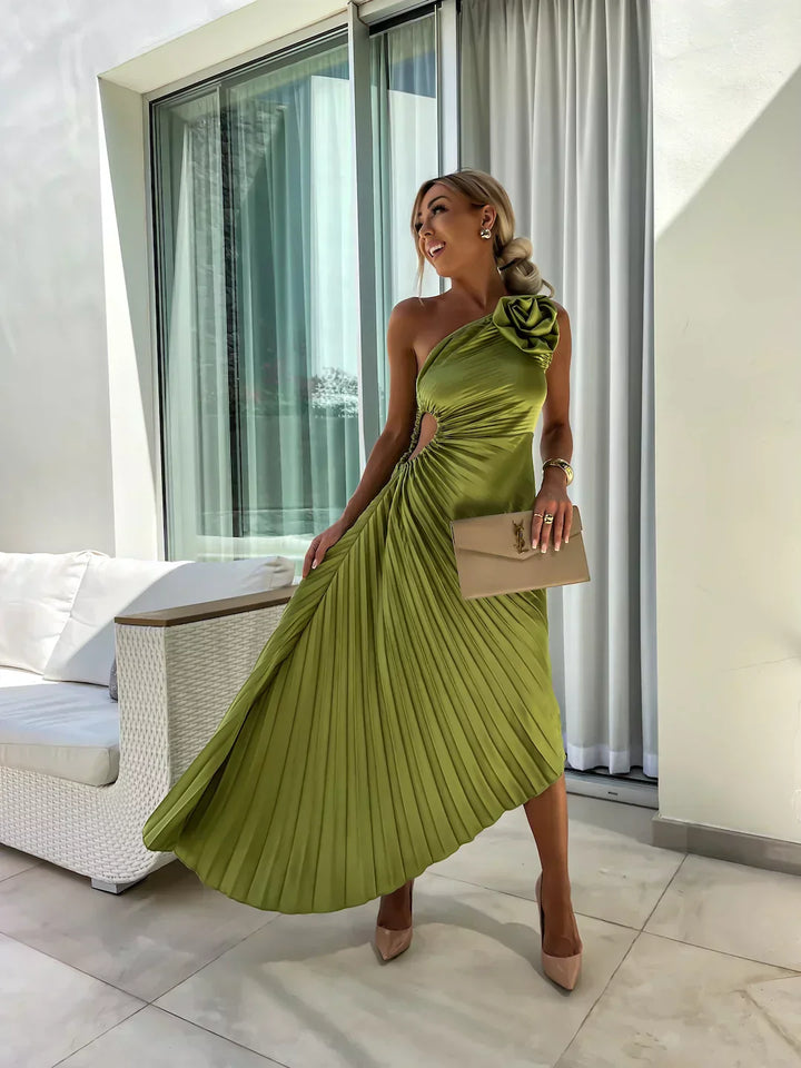 Aida™ | One-Shoulder Floral Maxi