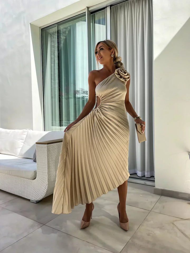 Aida™ | One-Shoulder Floral Maxi