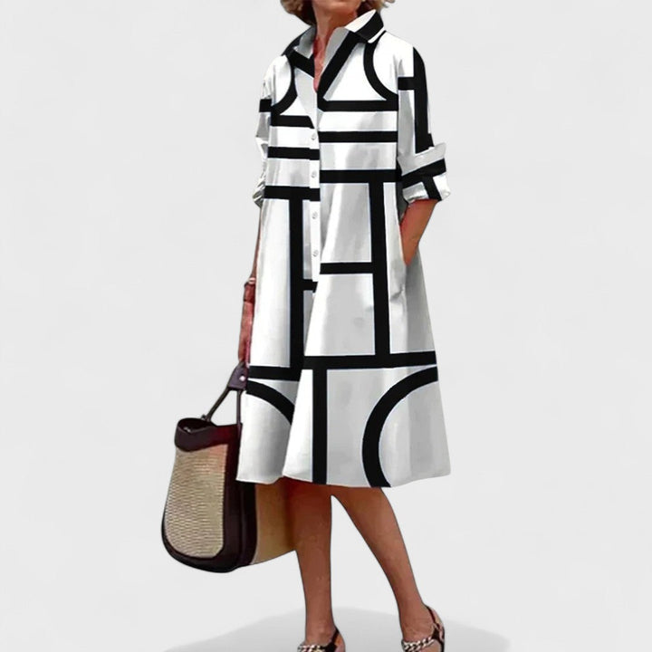 Stella - Elegantly Geometric Dress