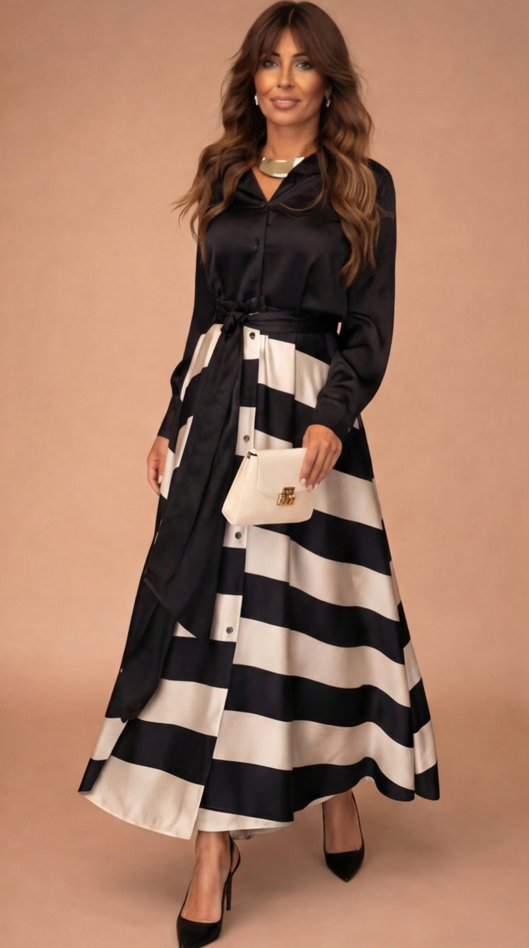 Rose™ | Striped Maxi Dress