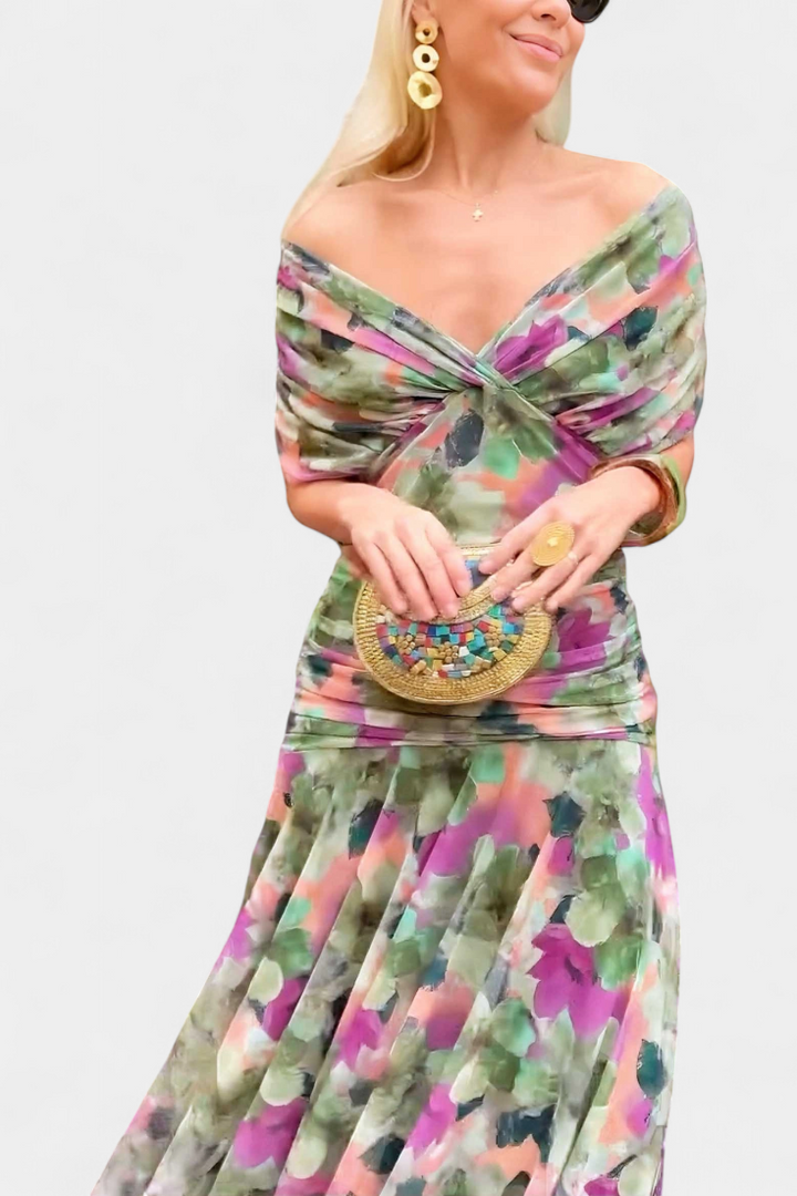 Meg™ | Floral V-Neck Maxi Dress