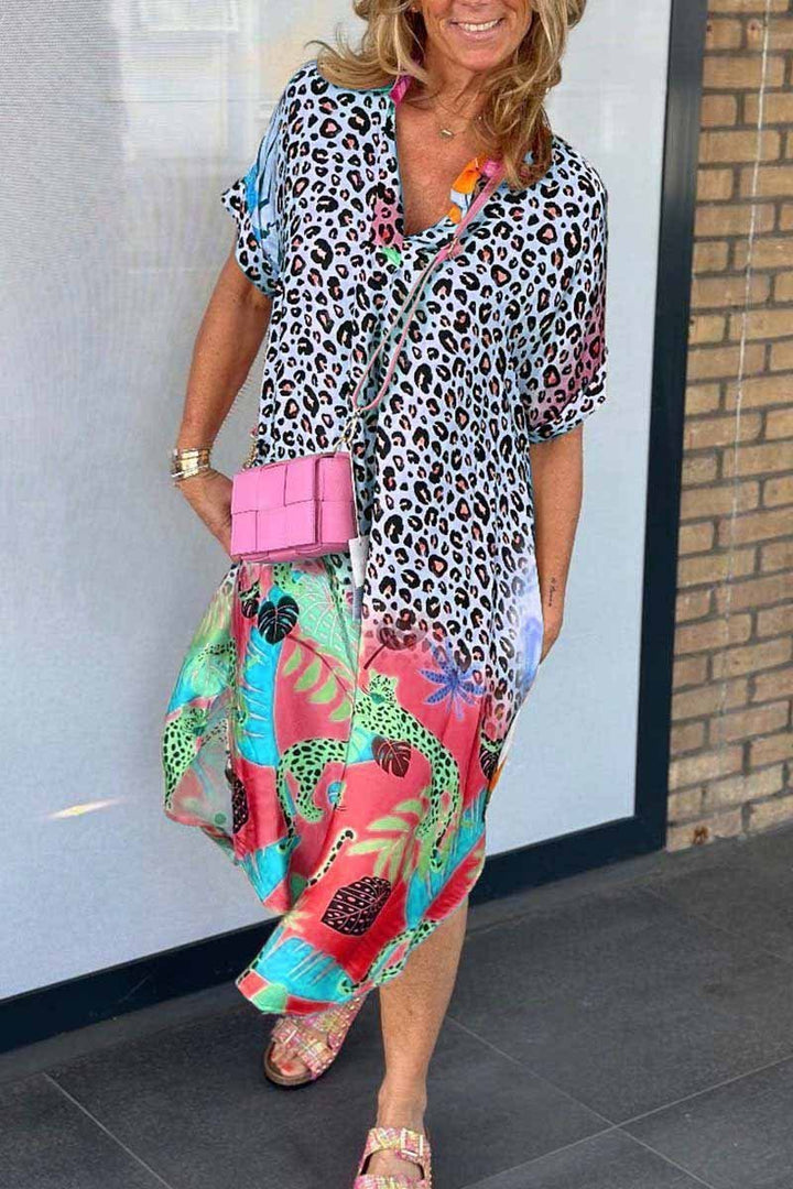 Kristin™ | Relaxed Leopard Print Dress