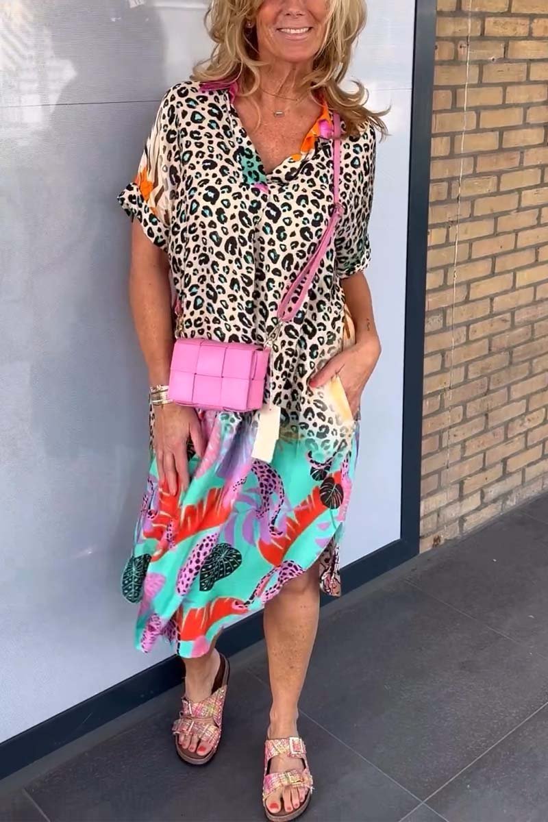 Kristin™ | Relaxed Leopard Print Dress