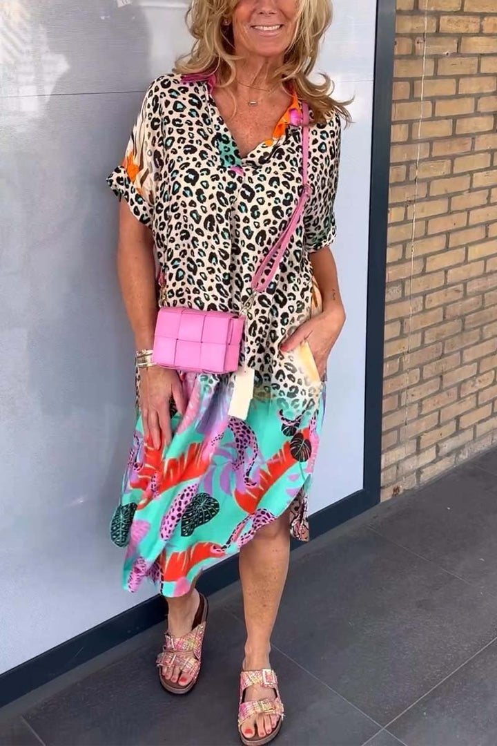 Kristin™ | Relaxed Leopard Print Dress