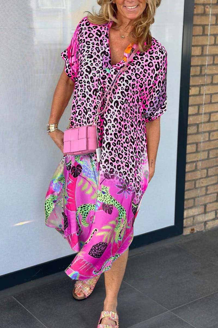 Kristin™ | Relaxed Leopard Print Dress