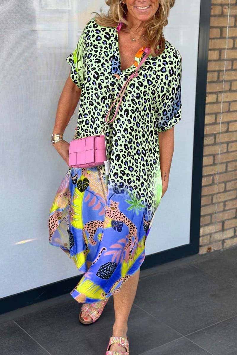 Kristin™ | Relaxed Leopard Print Dress