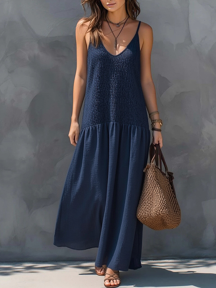 LUNA | Bohemian Maxi Dress with Patchwork Design