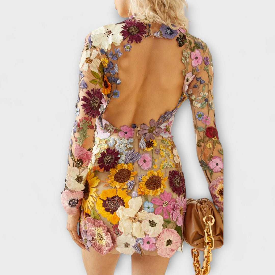 Dolores - Floral 3D Pattern Dress