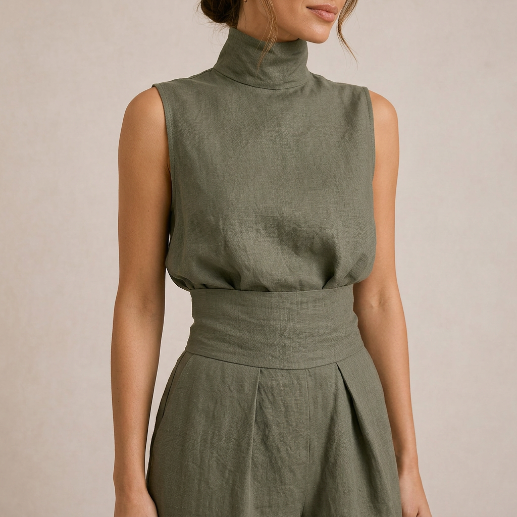 ZIRELLA | Chic Minimalist Set with Flared Pants