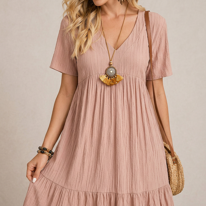 ROVENA | Chic Mini Bohemian Dress