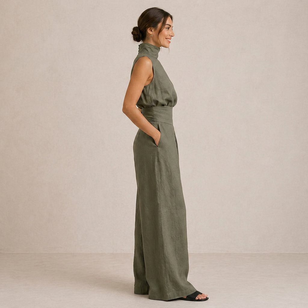 ZIRELLA | Chic Minimalist Set with Flared Pants