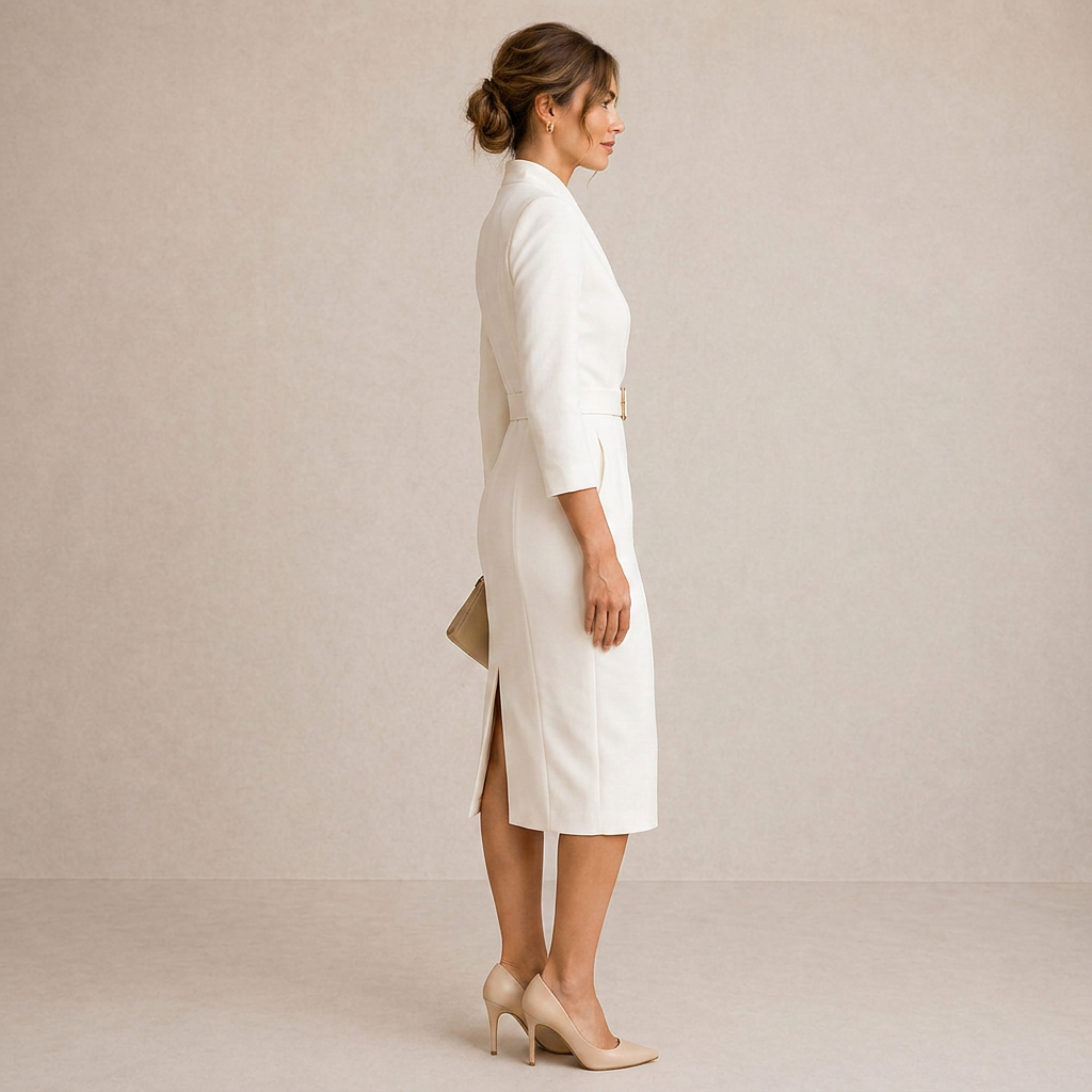 TIVARA | Belted Black Dress