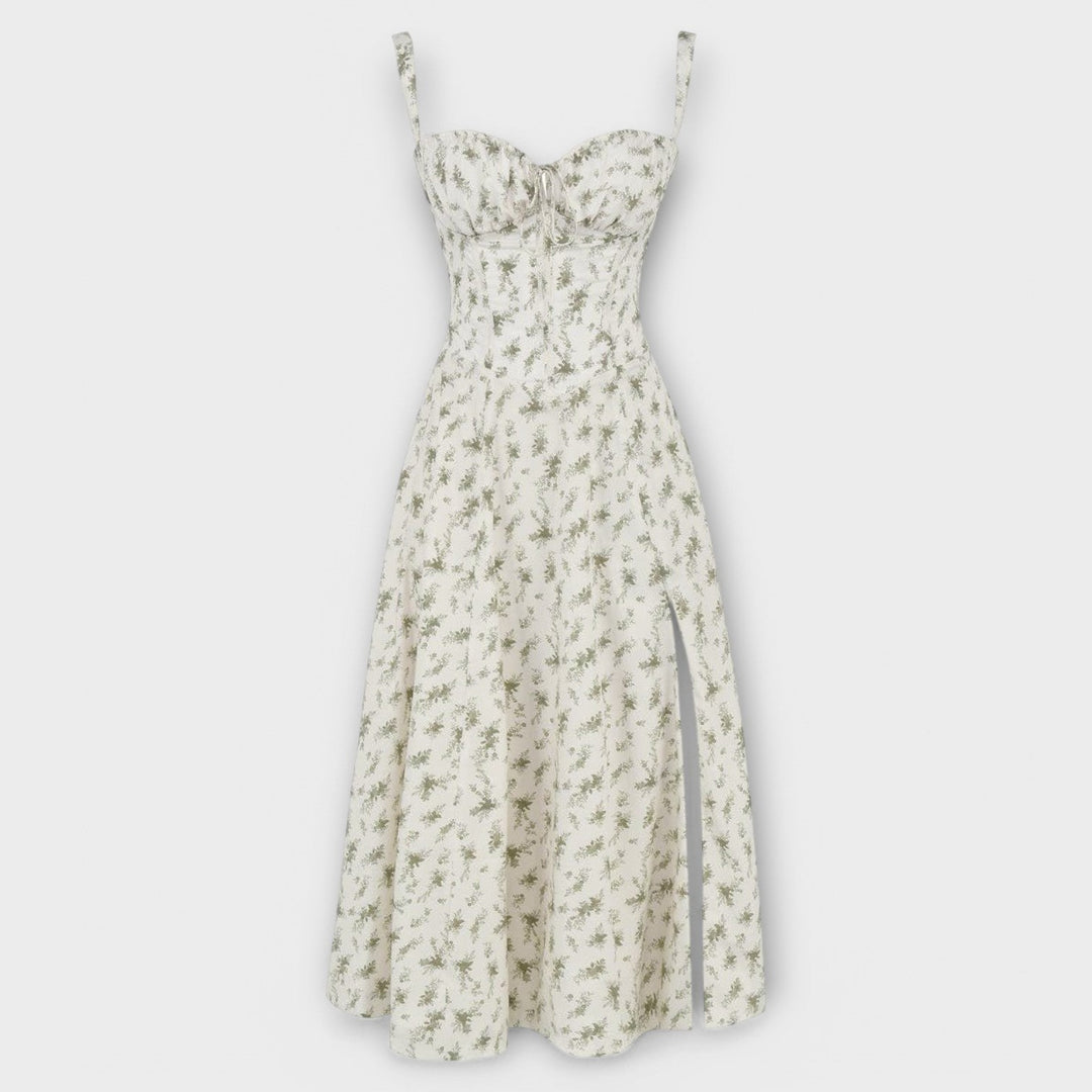 Avery™ | Corset Waist Midi Dress
