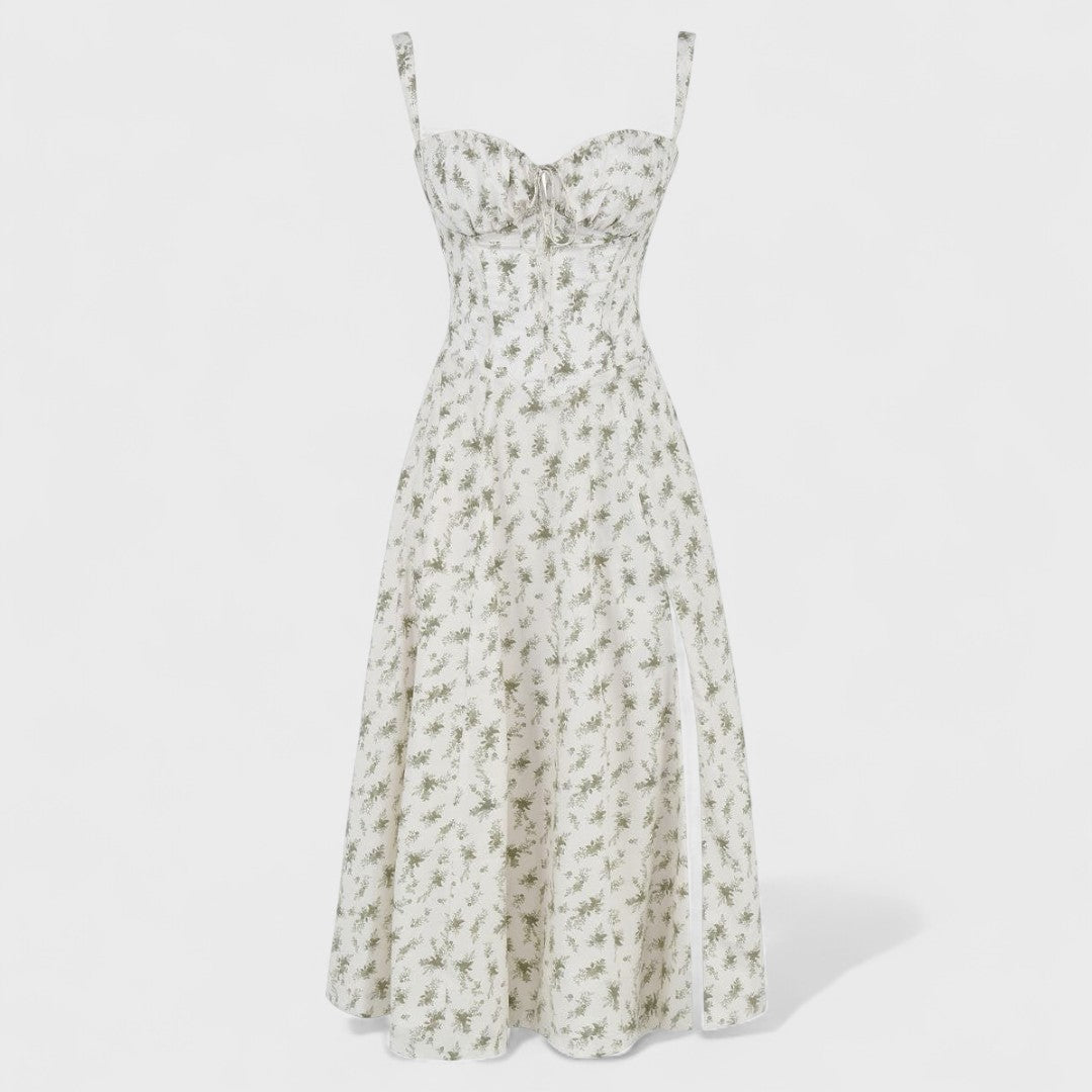 Kiana - Midi Dress with Lace-Up Detail