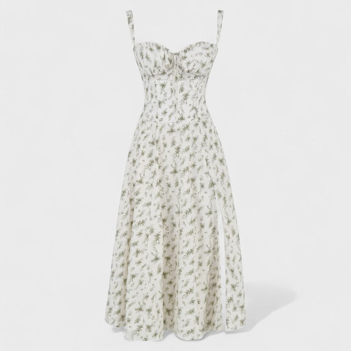 Kiana - Midi Dress with Lace-Up Detail