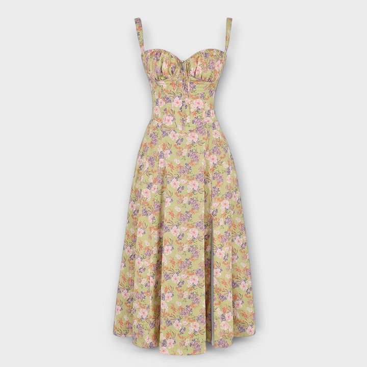Avery™ | Corset Waist Midi Dress