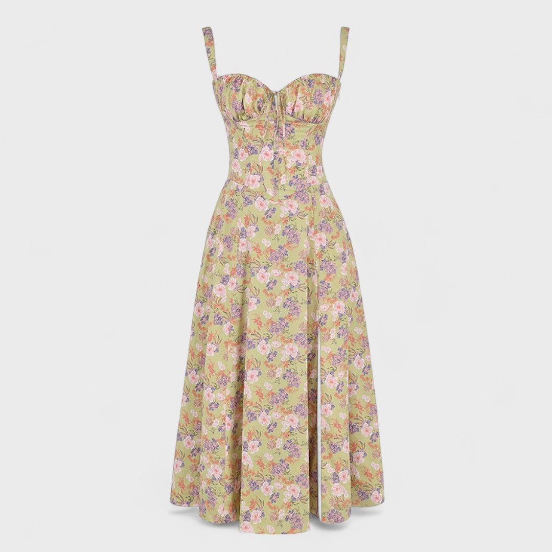 Kiana - Midi Dress with Lace-Up Detail