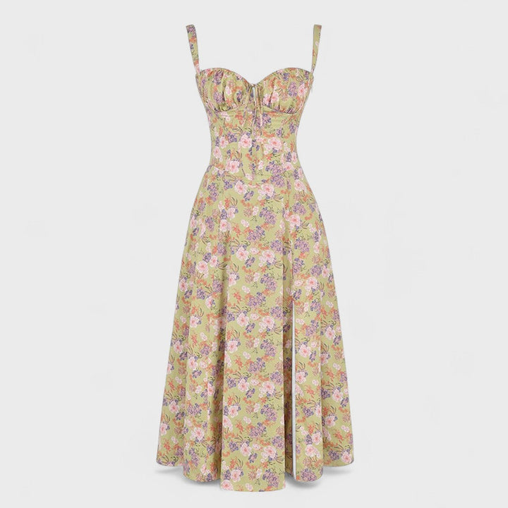 Kiana - Midi Dress with Lace-Up Detail