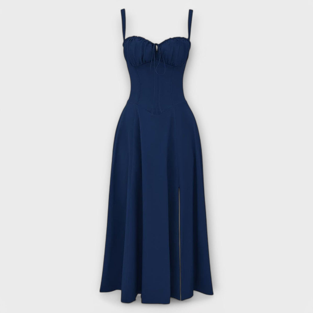 Avery™ | Corset Waist Midi Dress