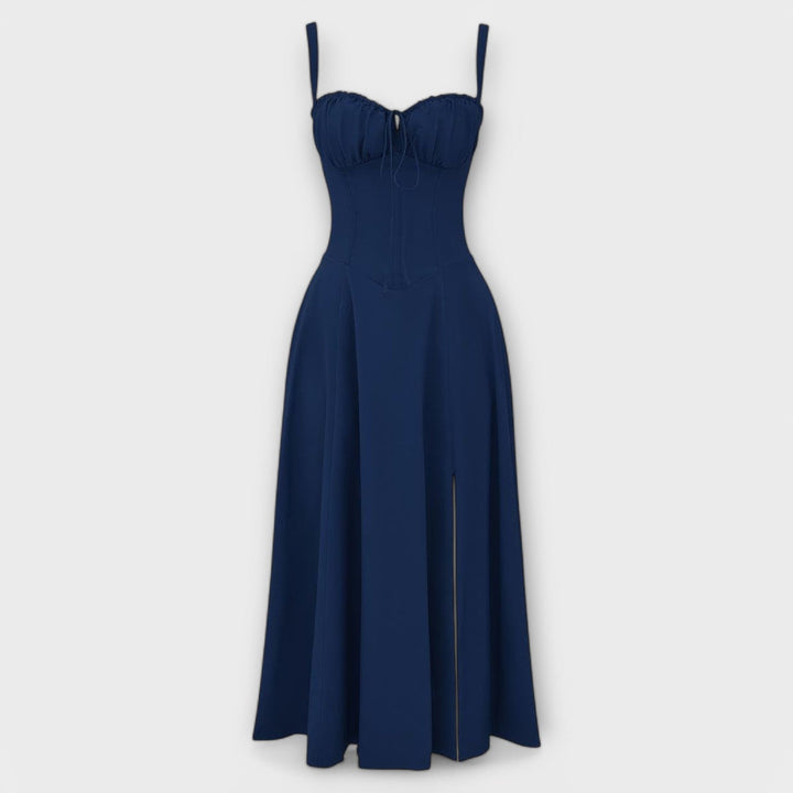 Avery™ | Corset Waist Midi Dress