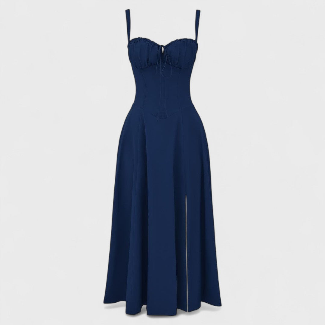 Kiana - Midi Dress with Lace-Up Detail