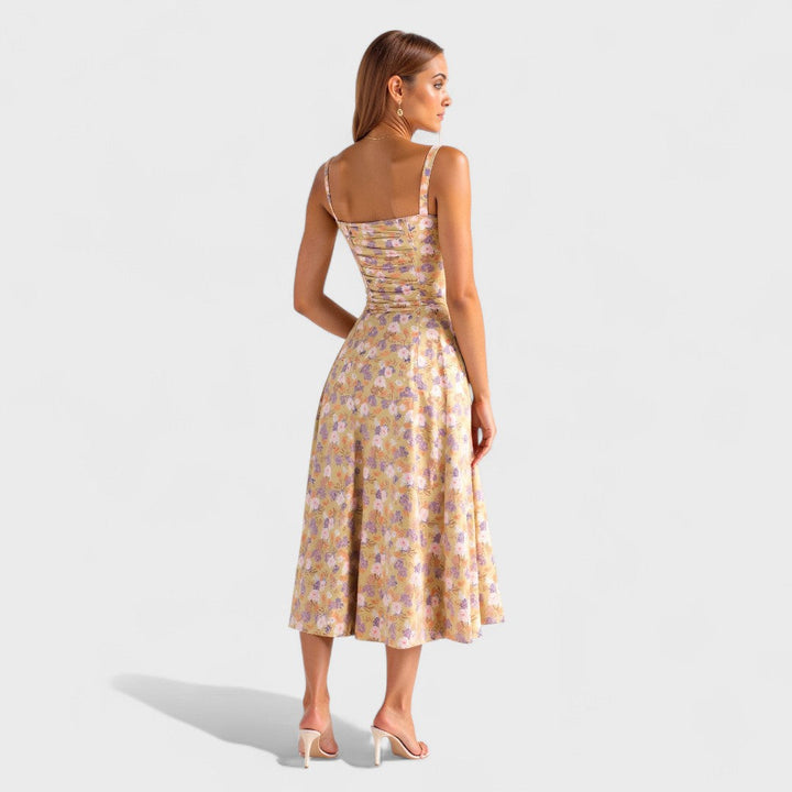 Kiana - Midi Dress with Lace-Up Detail