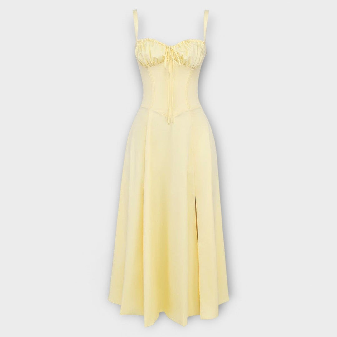 Avery™ | Corset Waist Midi Dress